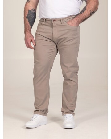D555 Kelvin 1-Stone Tapered Fit Five Pocket Stretch Chino With Peach Finish