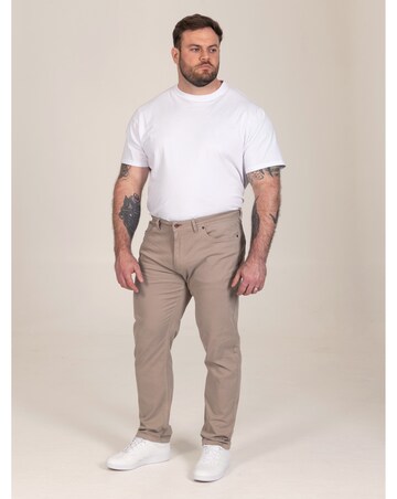 D555 Kelvin 1-Stone Tapered Fit Five Pocket Stretch Chino With Peach Finish