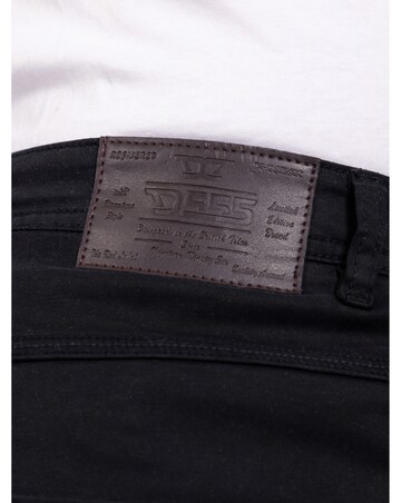 D555 Kelvin 4-Black Tapered Fit Five Pocket Stretch Chino With Peach Finish