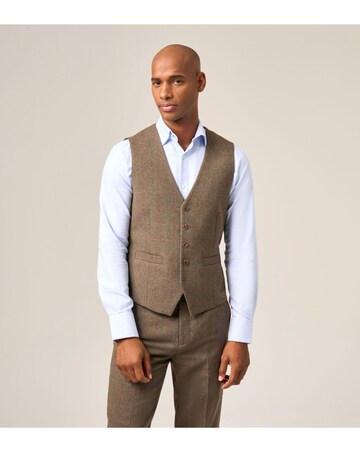 Skopes Cupar Sage Check Waistcoat