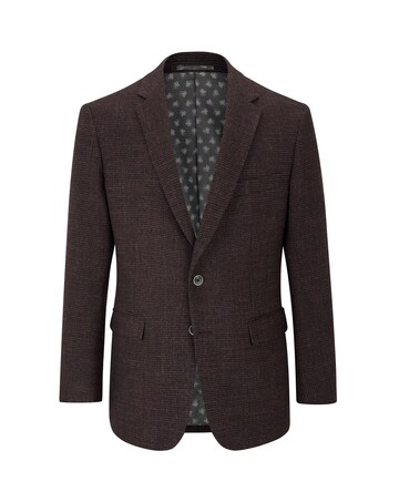 Skopes Dawlish Wine Puppytooth Suit Jacket