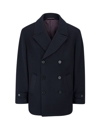 Skopes Reeves Navy Double Breasted Peacoat