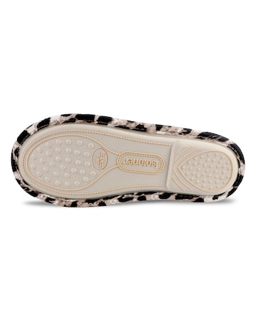 Isotoner Ladies Animal Swept Back Mule Slipper