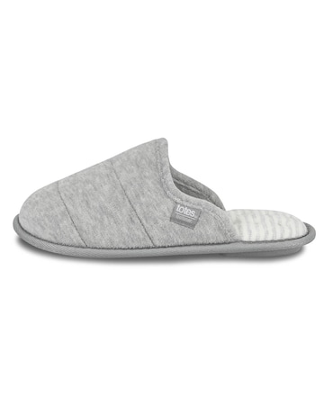 Isotoner Ladies Marl Quilted Mule Slipper