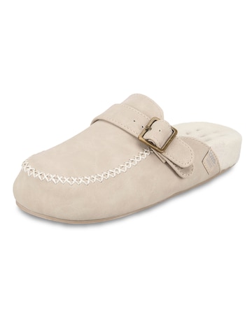 Isotoner Ladies Suedette Open Back Moccasin Slipper