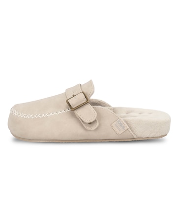 Isotoner Ladies Suedette Open Back Moccasin Slipper