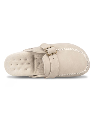 Isotoner Ladies Suedette Open Back Moccasin Slipper