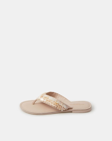 Accessorize Embellished Flip Flops