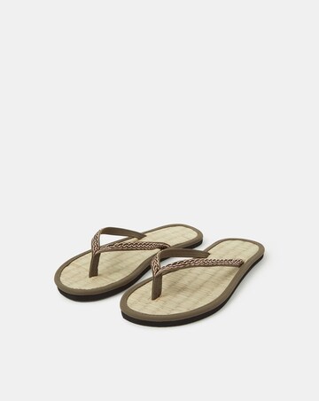 Accessorize Braided Strap Flip Flops