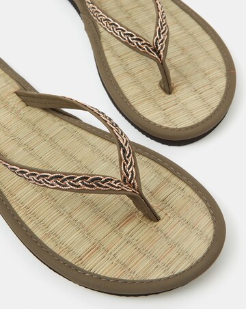 Accessorize Braided Strap Flip Flops