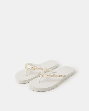Accessorize Bead Embellished Flip Flops