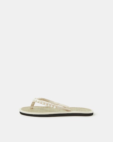 Accessorize Bead Seagrass Flip Flops
