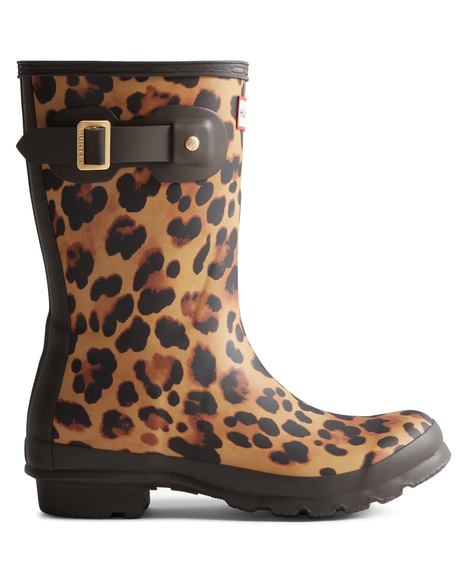 Hunter Original Short Leopard Print Boot