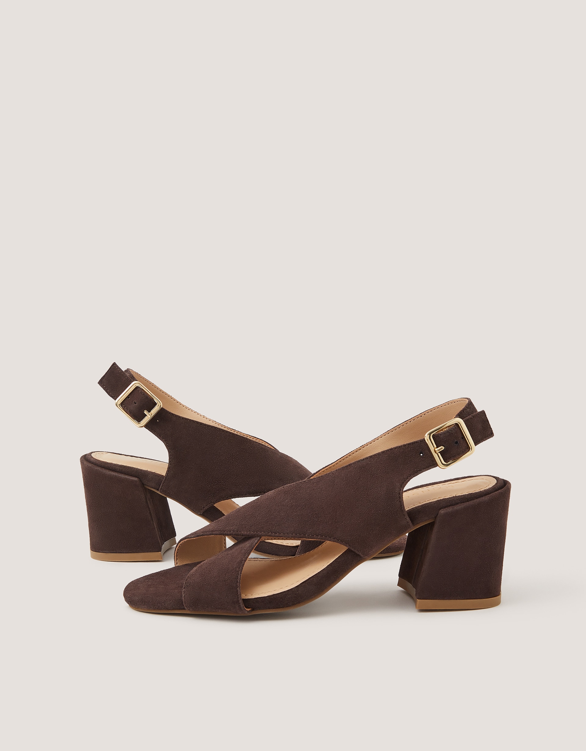 Monsoon Cally Leather Block Heels