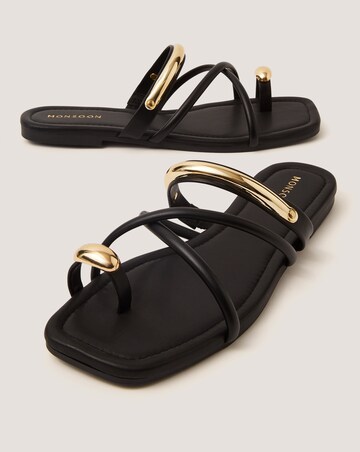 Monsoon Metal Detail Toe Strap Sandals
