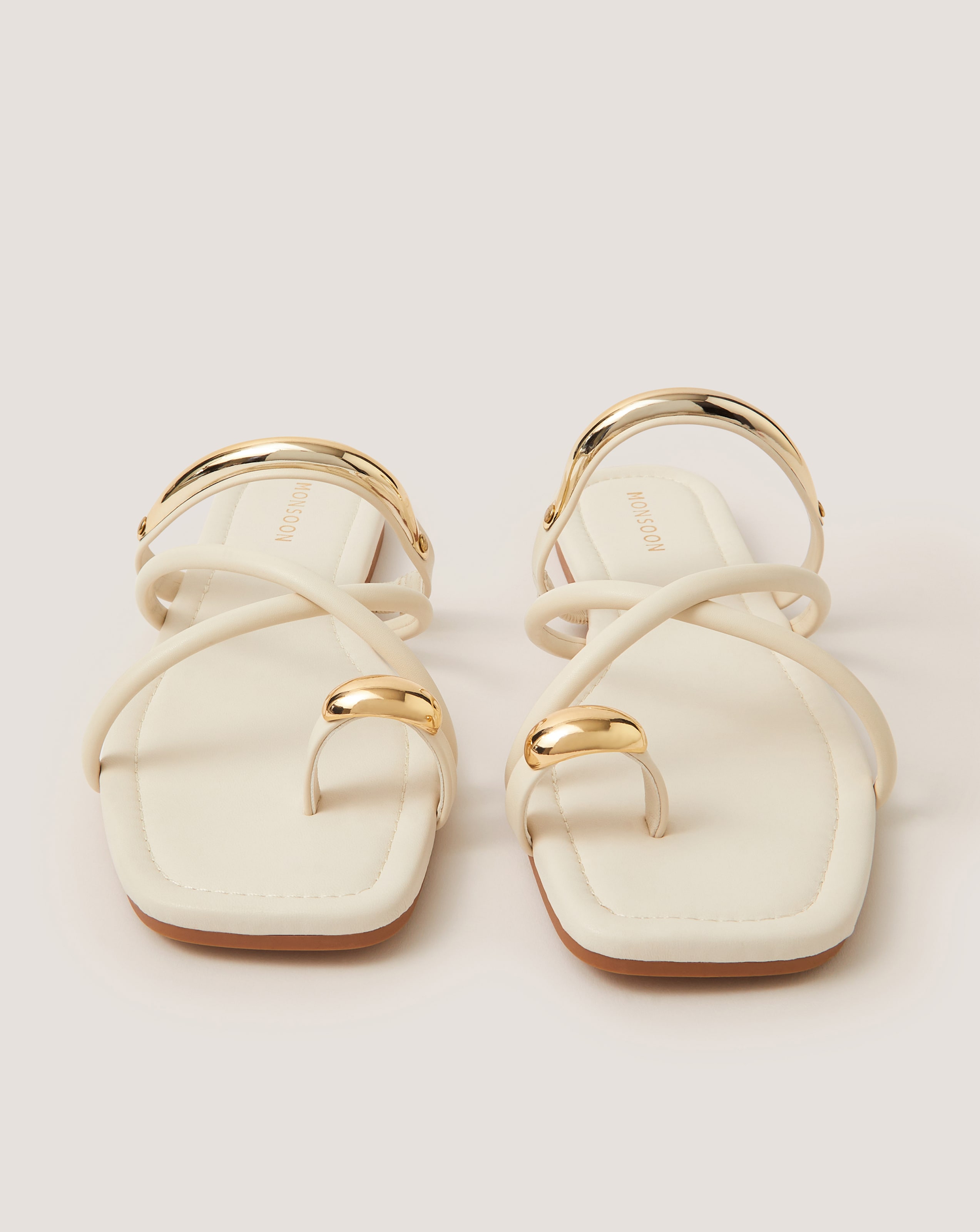 Monsoon Metal Detail Toe Strap Sandals