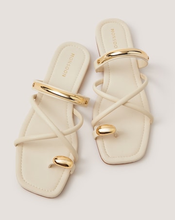 Monsoon Metal Detail Toe Strap Sandals
