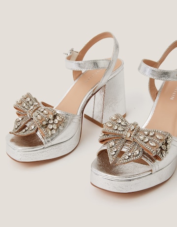 Monsoon Arla Jewel Bow Platform Heels