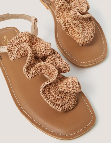 Monsoon Rosa Raffia Leather Sandals