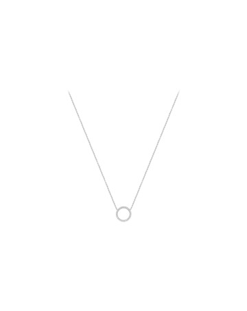 9ct Gold CZ Circle Adjustable Necklace