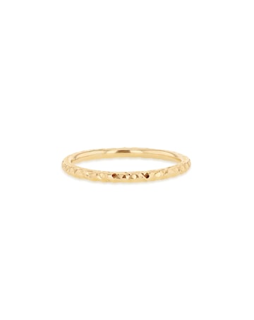 9ct Gold Diamond Cut Slim Band Ring