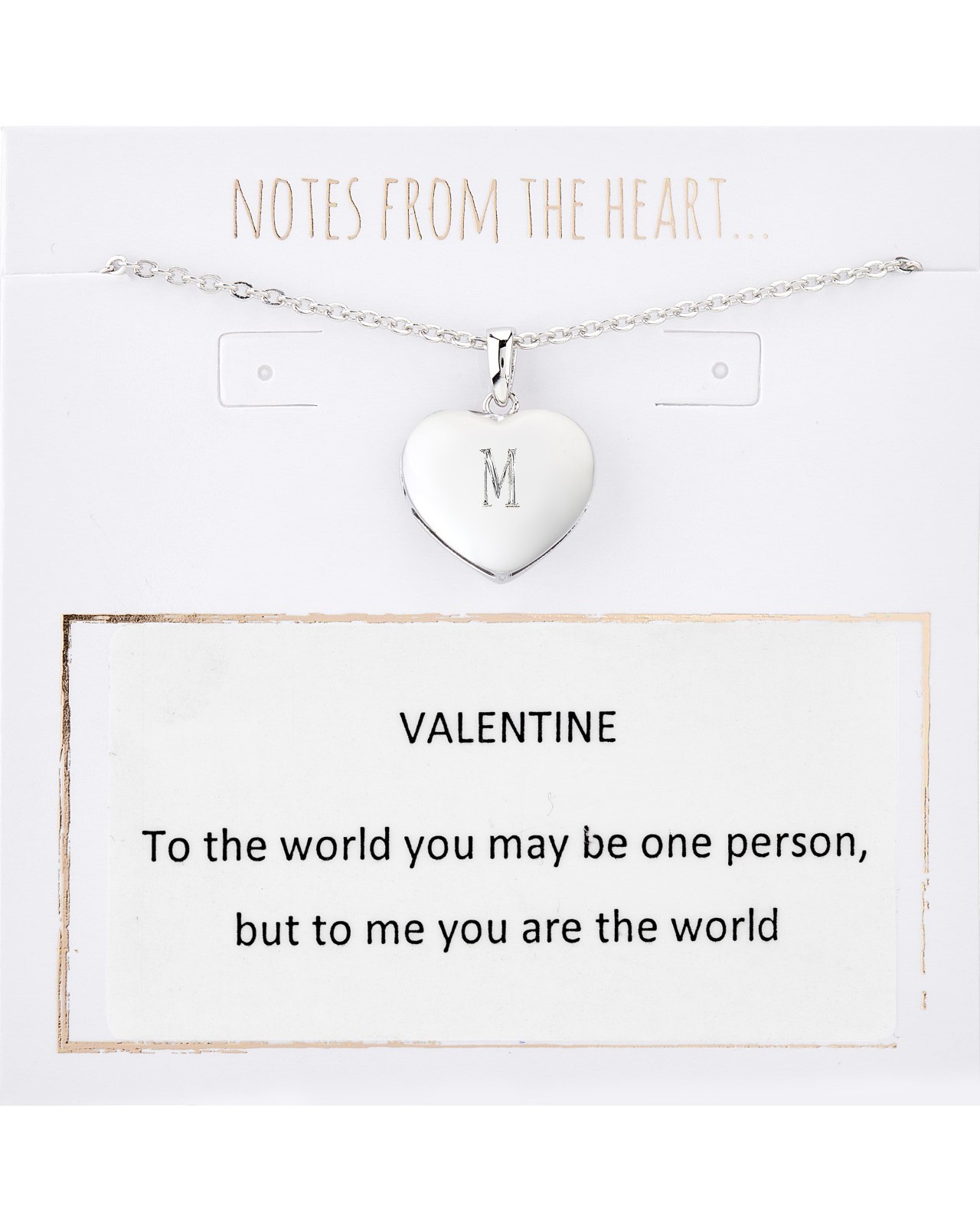 Valentine Heart Initial Pendant