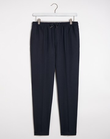 Navy Elasticated Cuffed Jogger Trousers