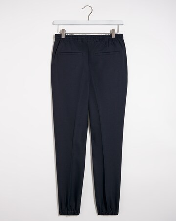 Navy Elasticated Cuffed Jogger Trousers