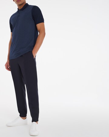 Navy Elasticated Cuffed Jogger Trousers