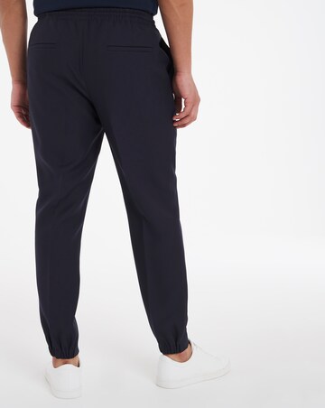 Navy Elasticated Cuffed Jogger Trousers
