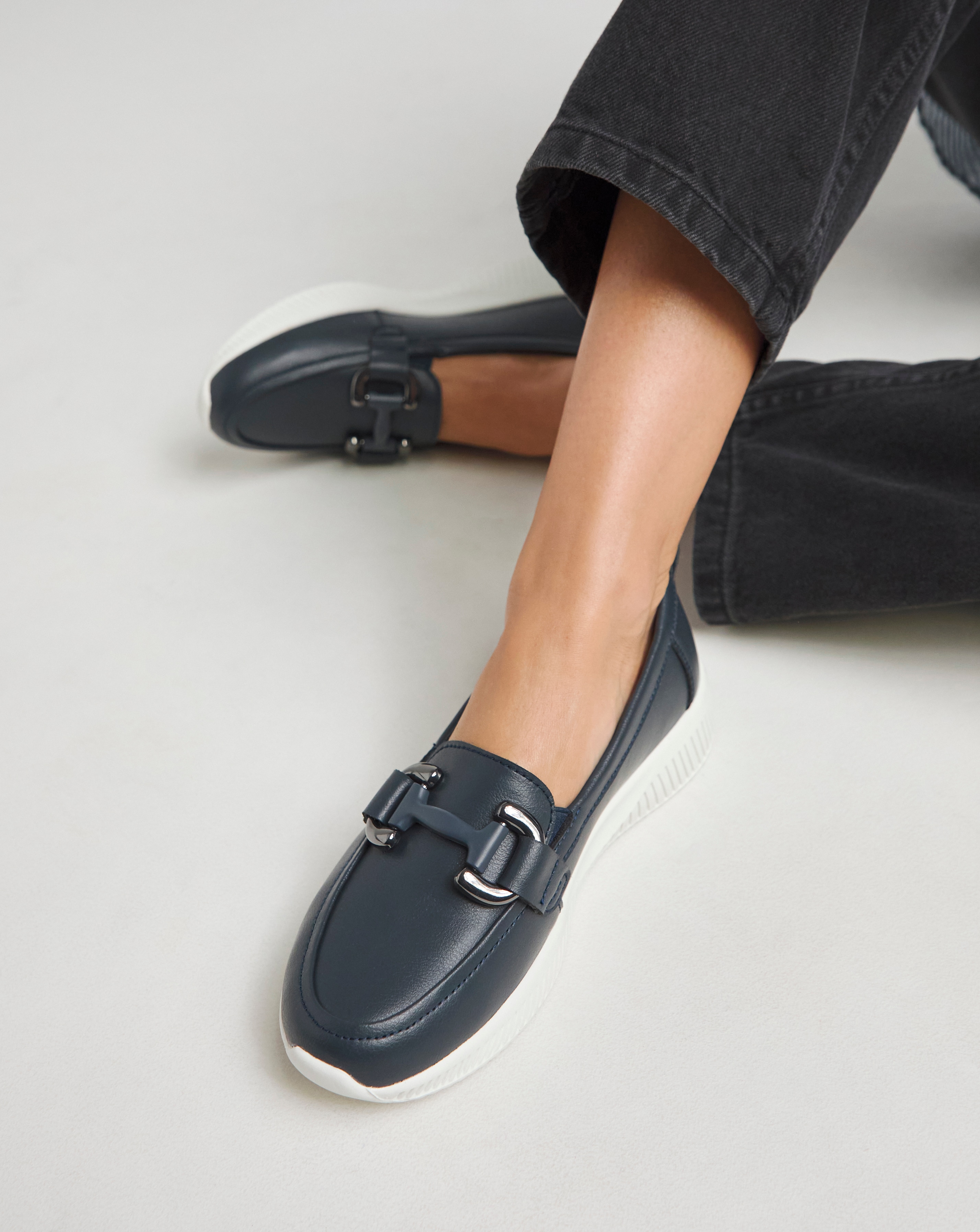 Sporty Loafer With Trim Ex Wide Fit