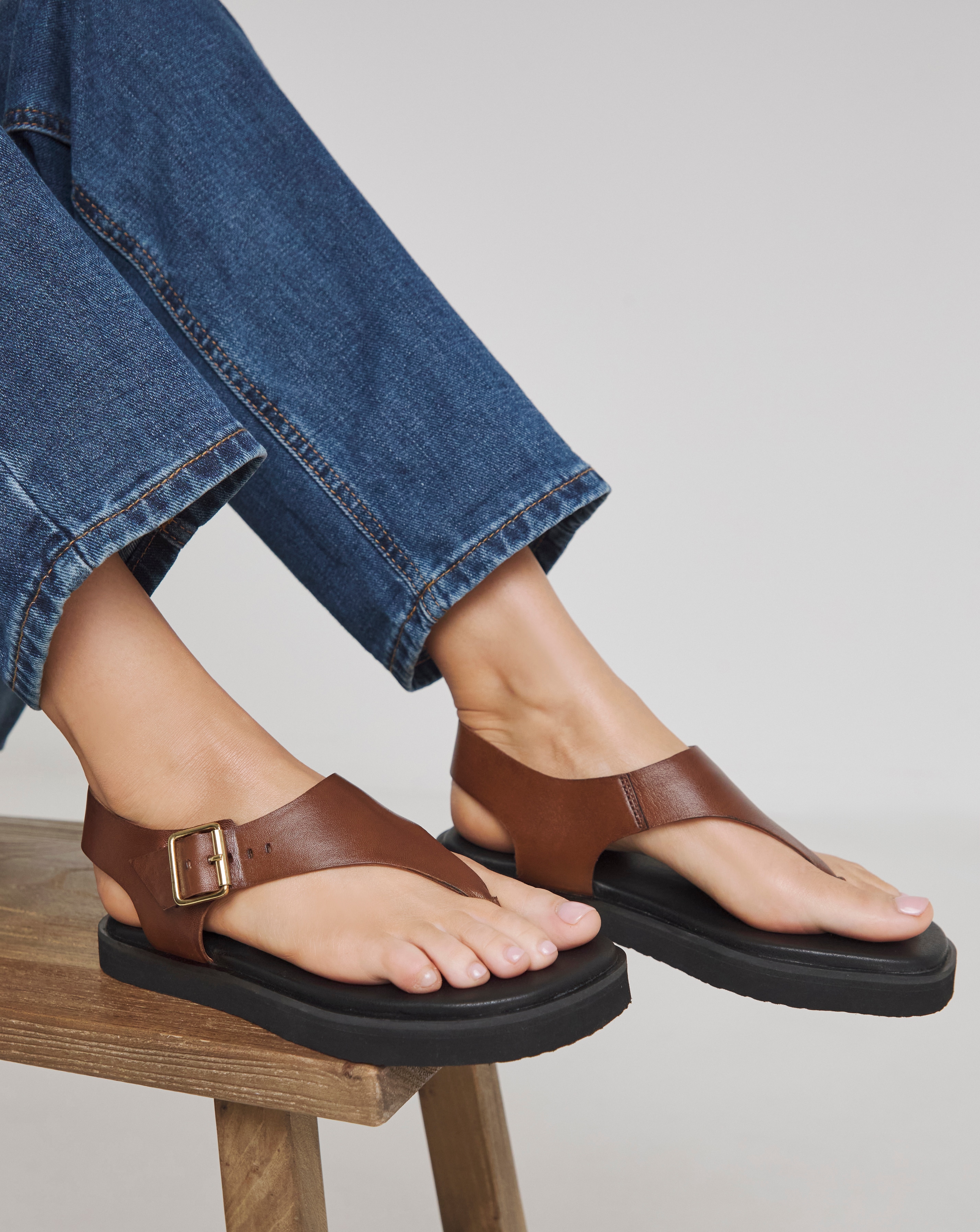 Toe Post Buckle Sandal Ex Wide Fit