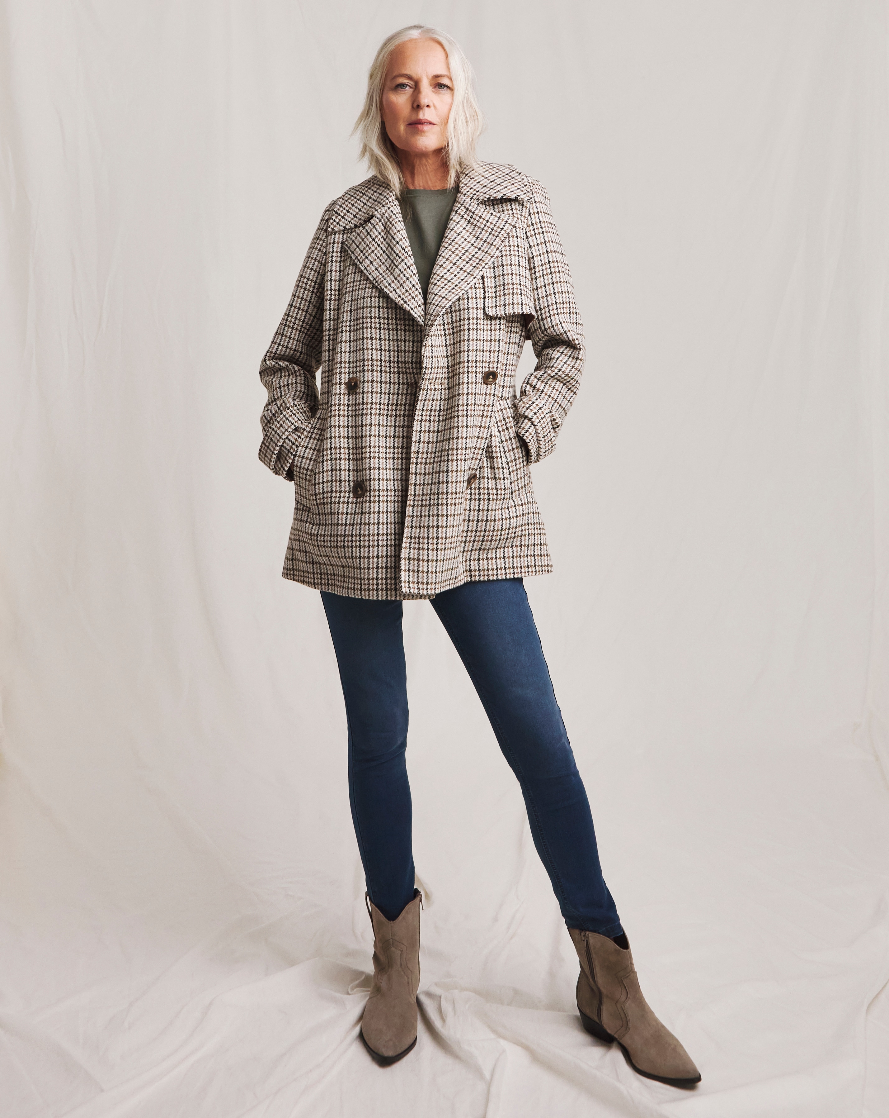 Julipa Houndstooth Check Jacket