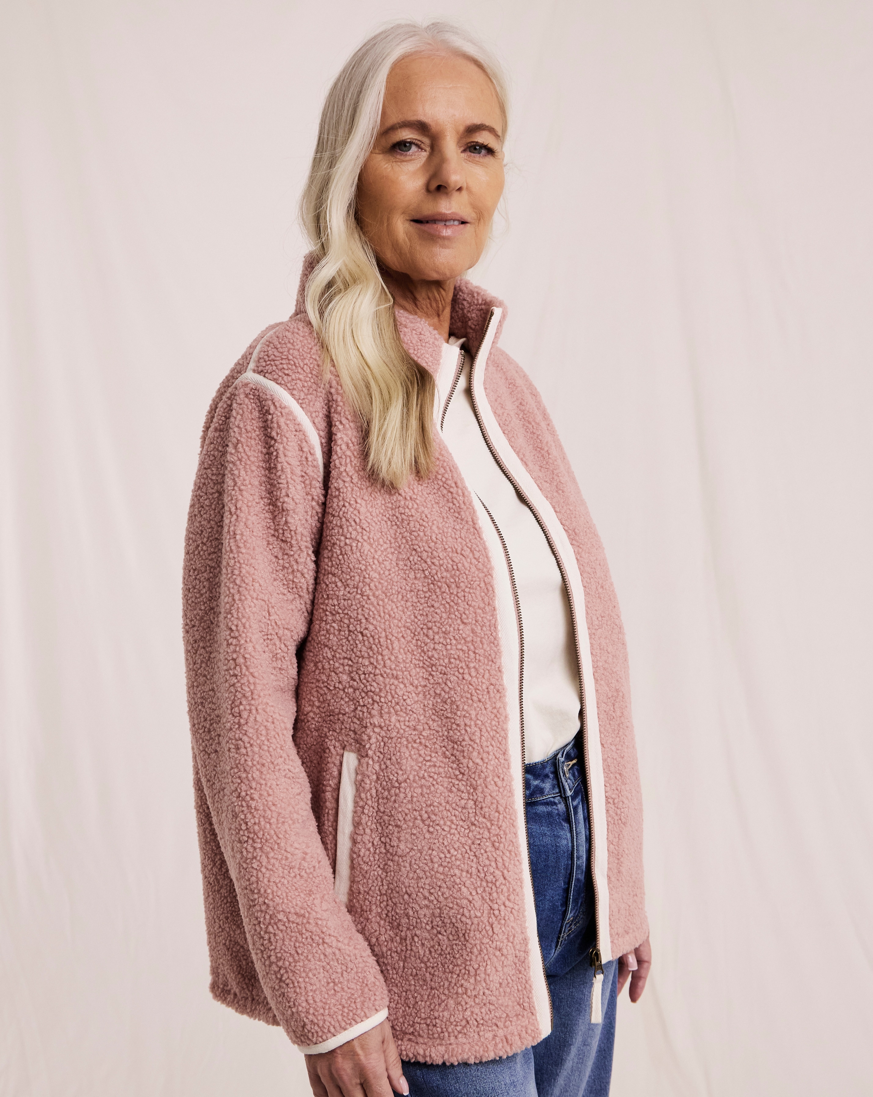 Julipa Zip Through Borg Jacket