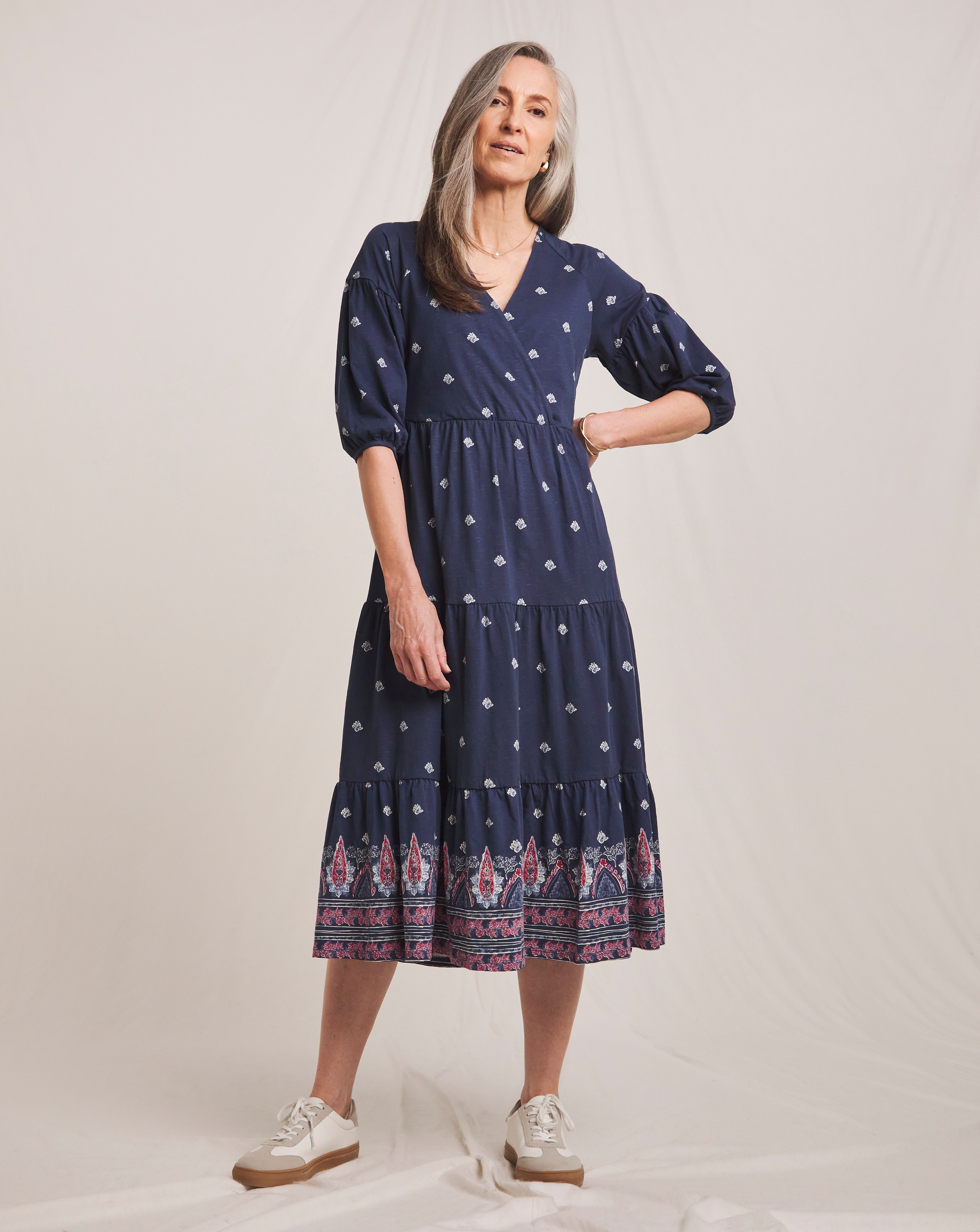 Julipa Pure Cotton Tiered Maxi Dress