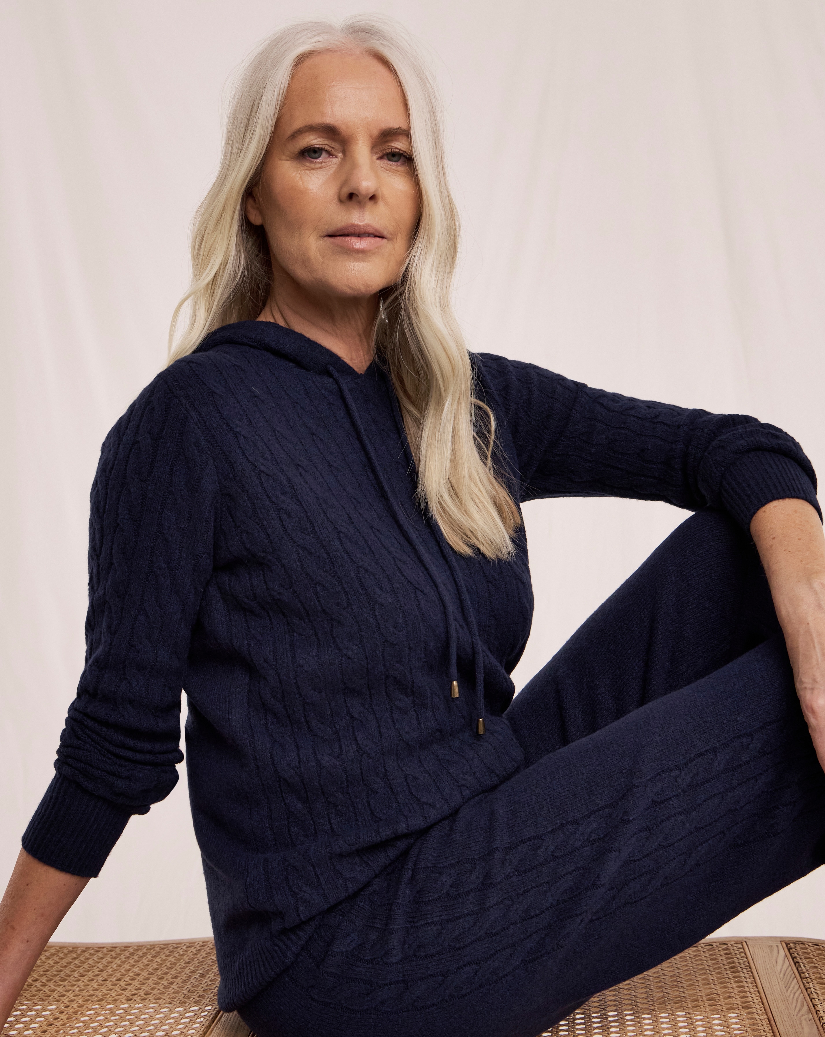 Julipa Cable Knitted Hoodie Co Ord