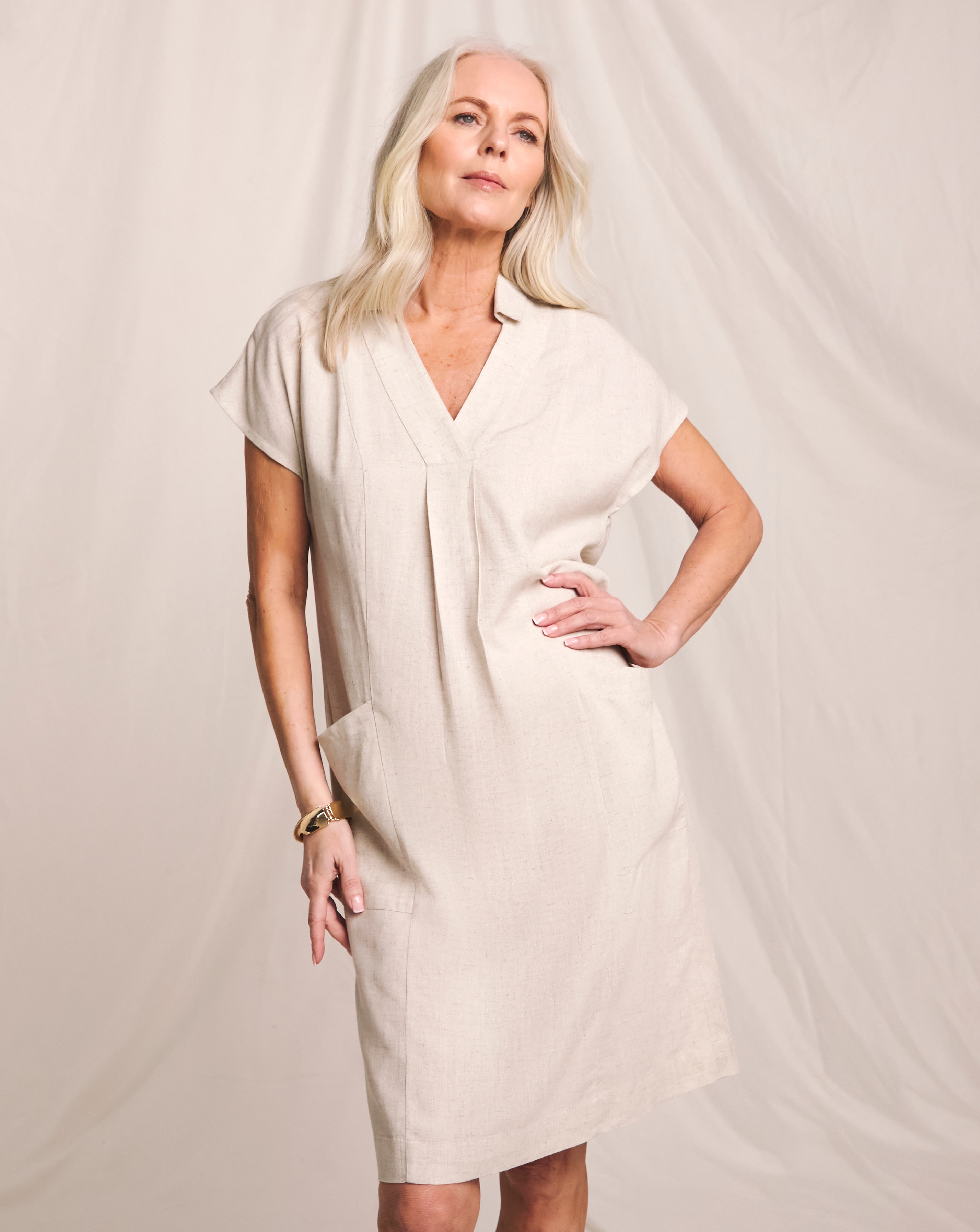 Julipa Linen Mix Shift Dress