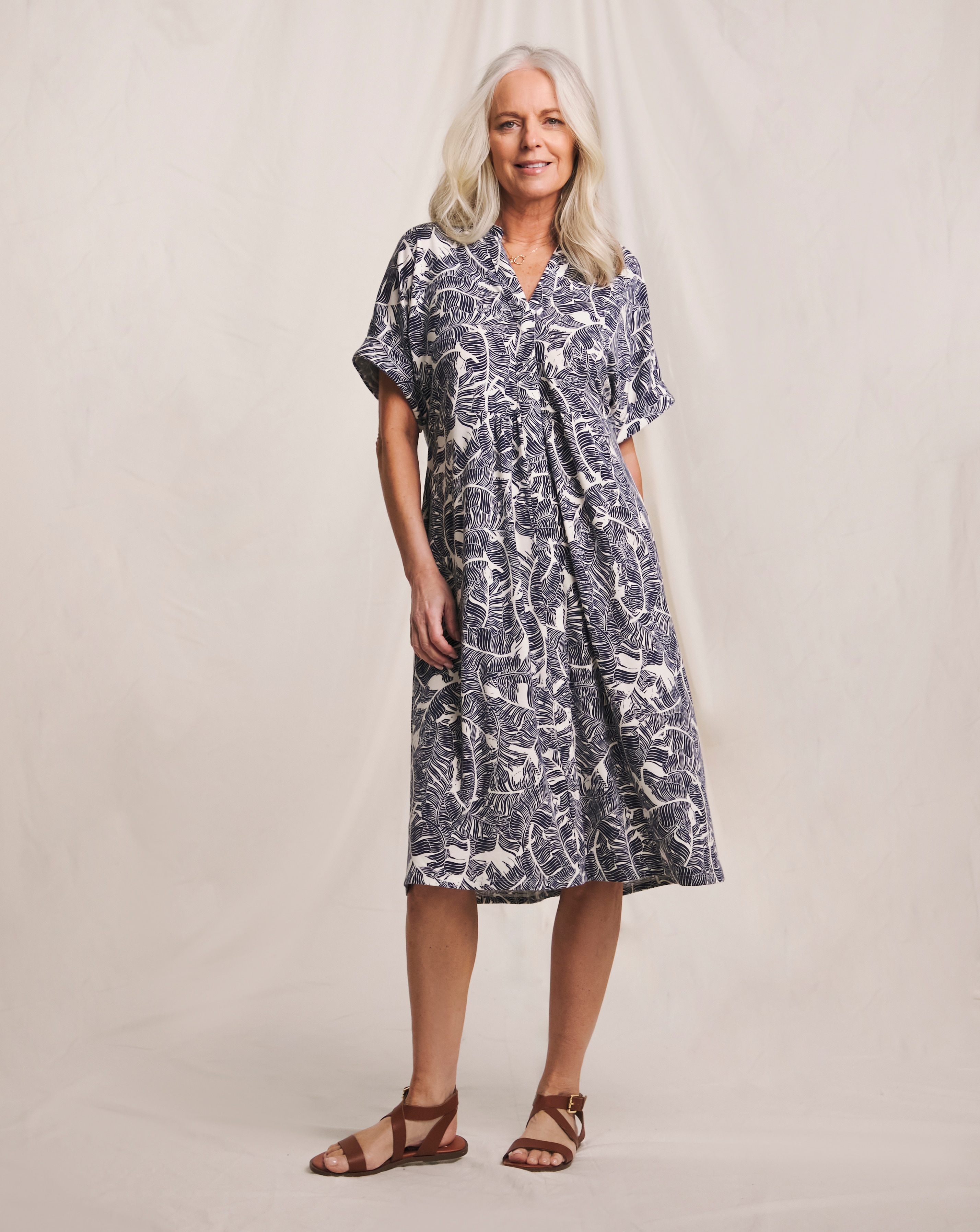 Julipa Printed Cocoon Shirt Dress