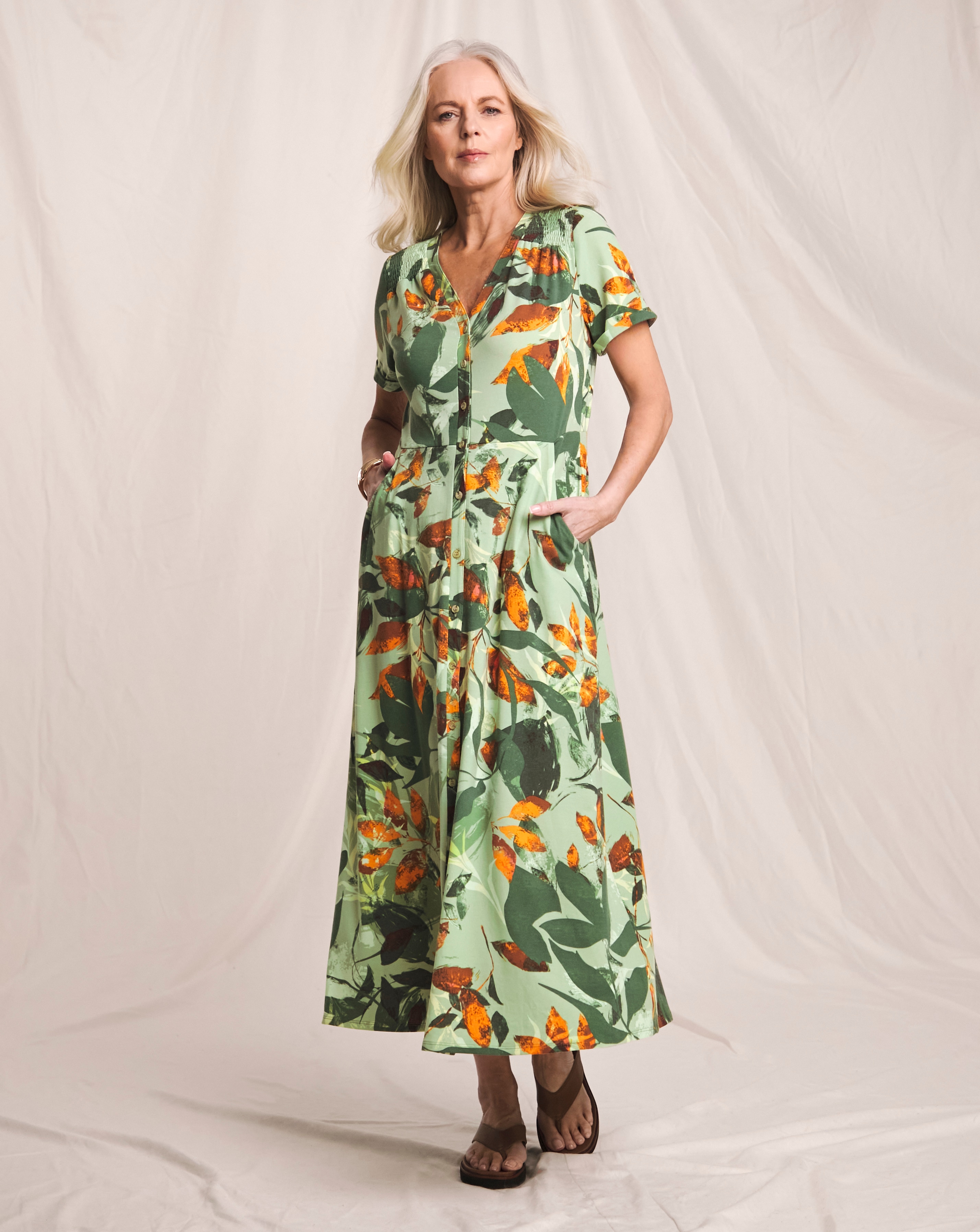 Julipa Shirred Jersey Midi Dress