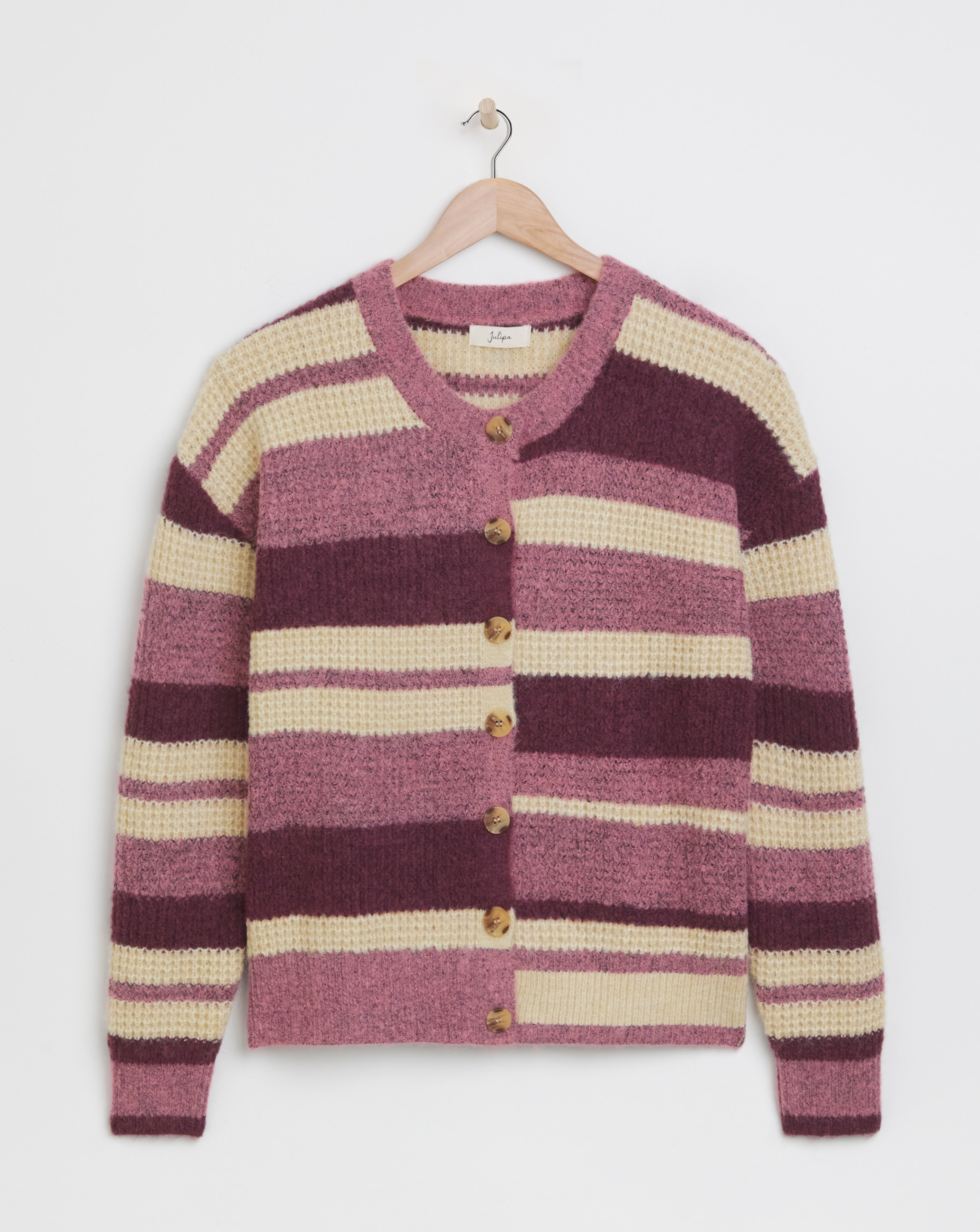 Julipa Multi Stripe Button Down Cardigan