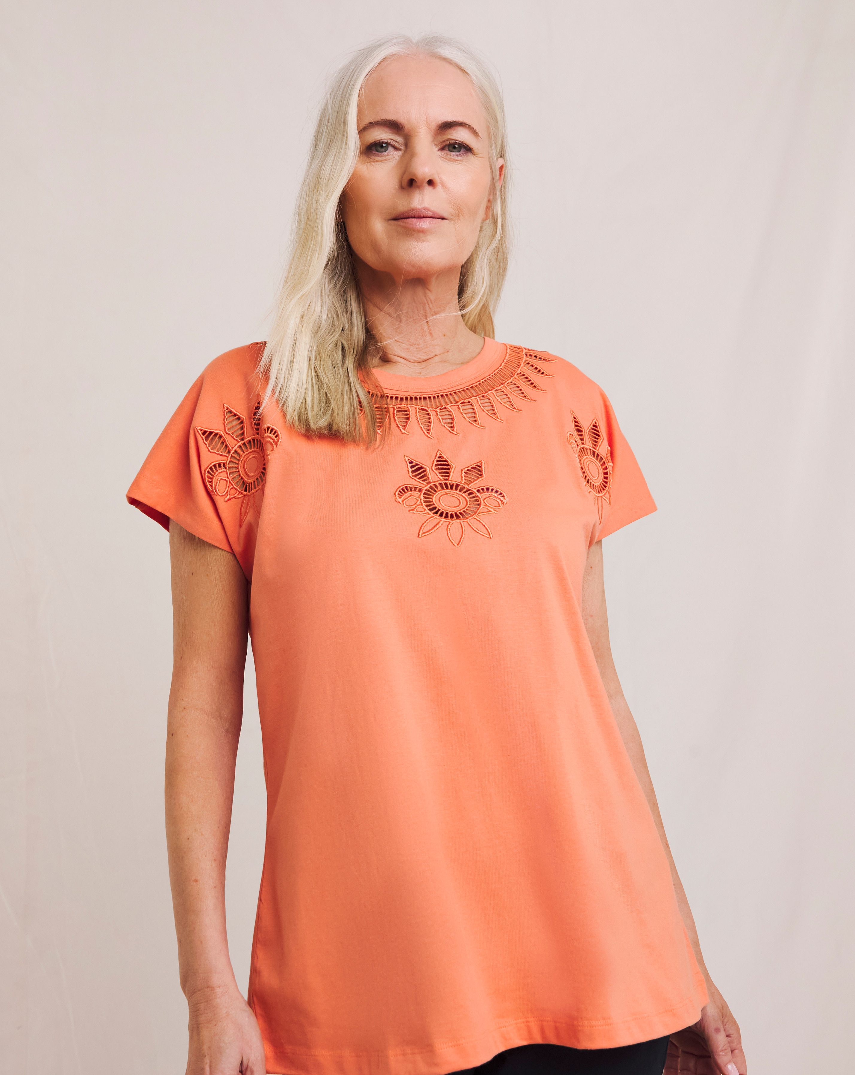 Julipa Cut Out Pure Cotton T-Shirt