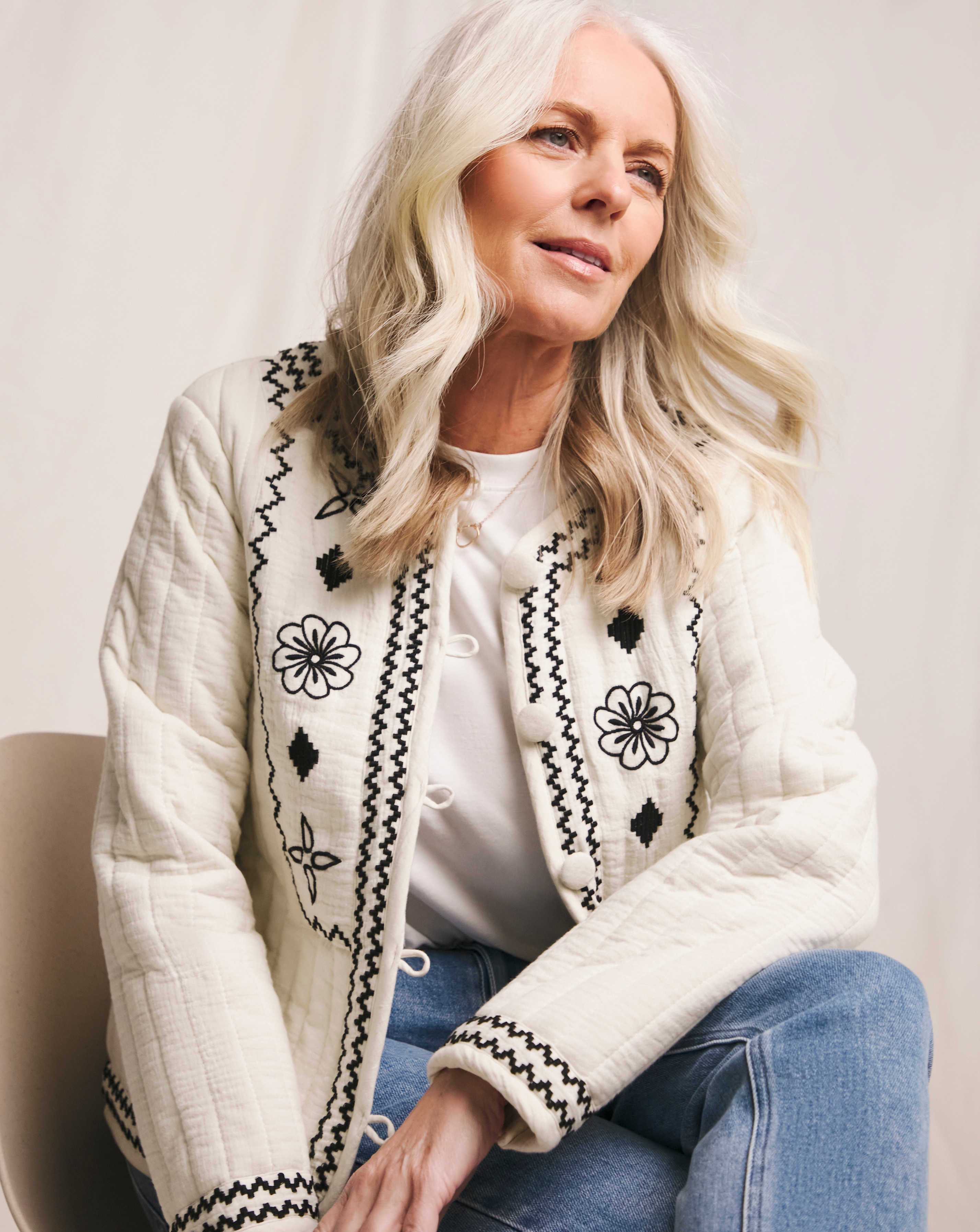 Julipa Pure Cotton Embroidered Jacket