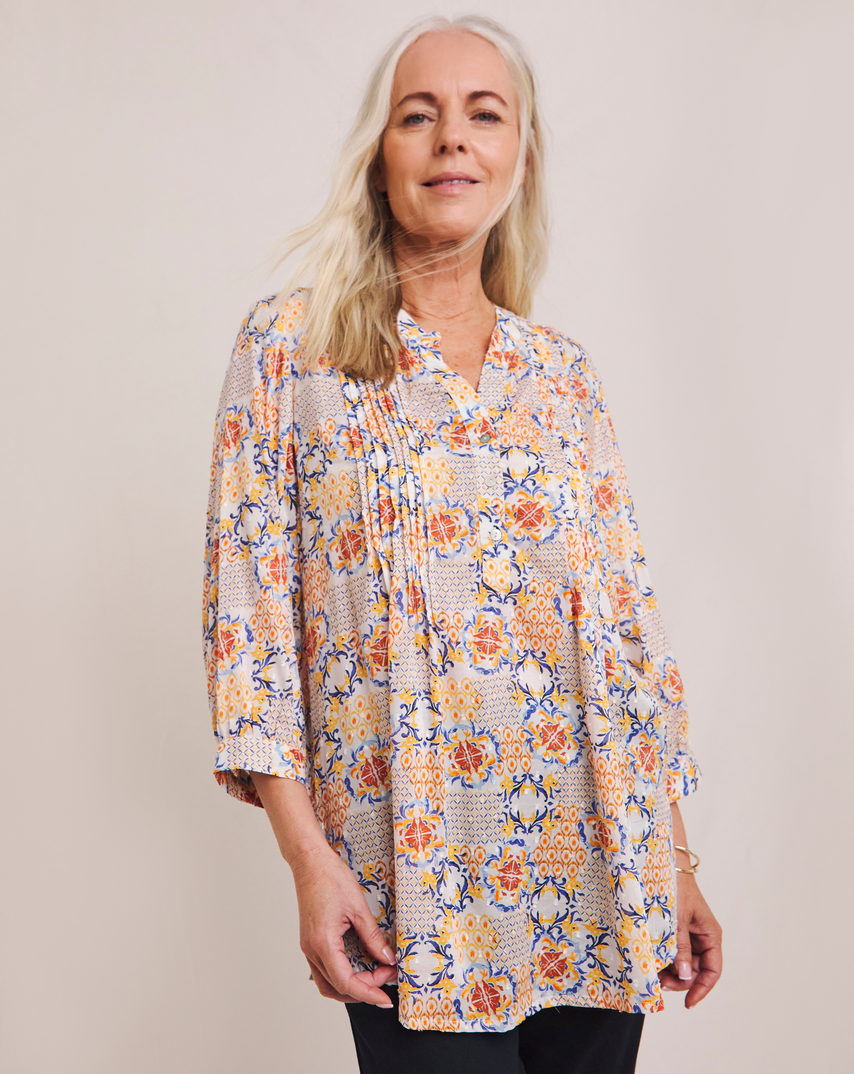 Julipa Pintuck Dobby Tunic