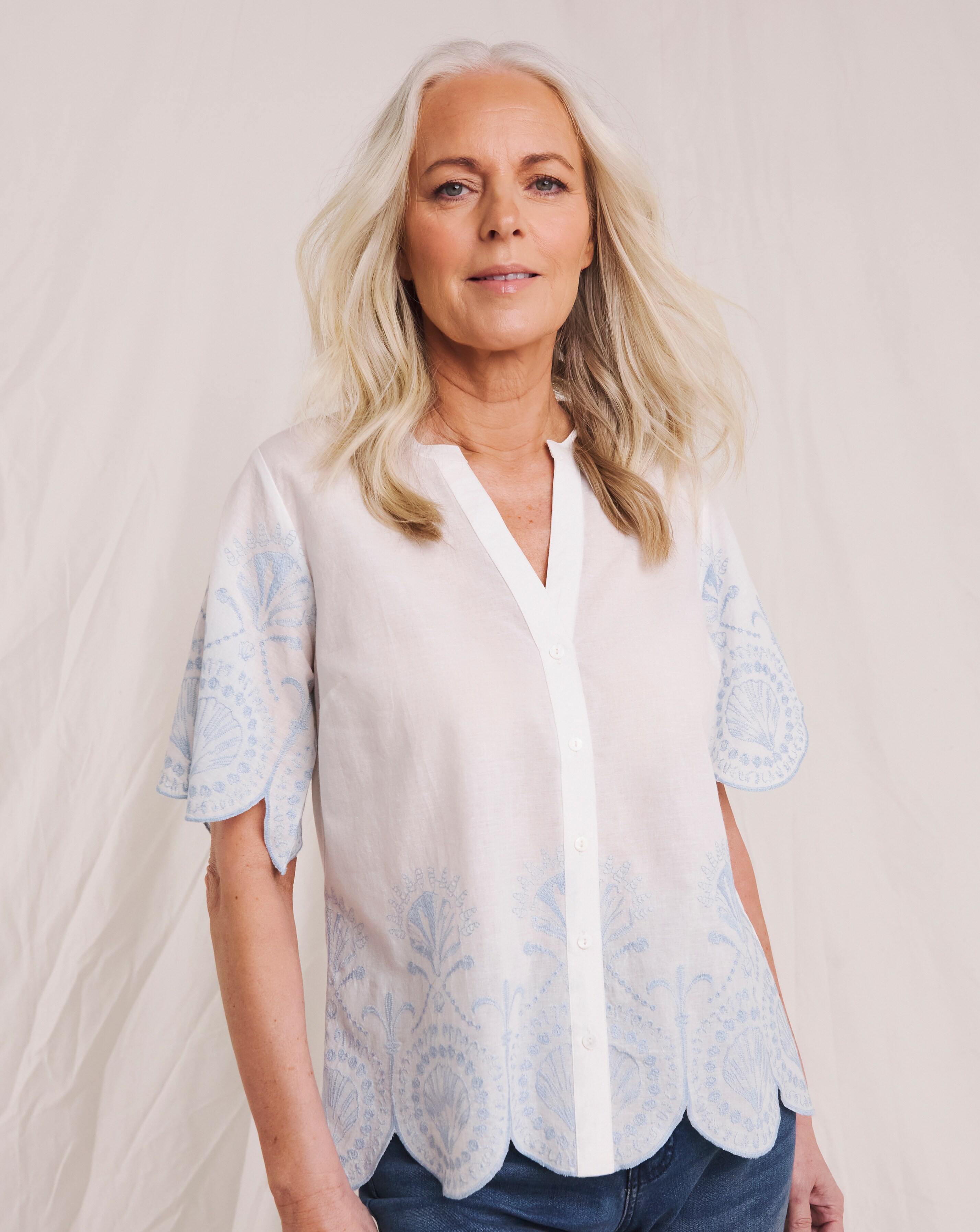 Julipa Pure Cotton Embroidered Blouse