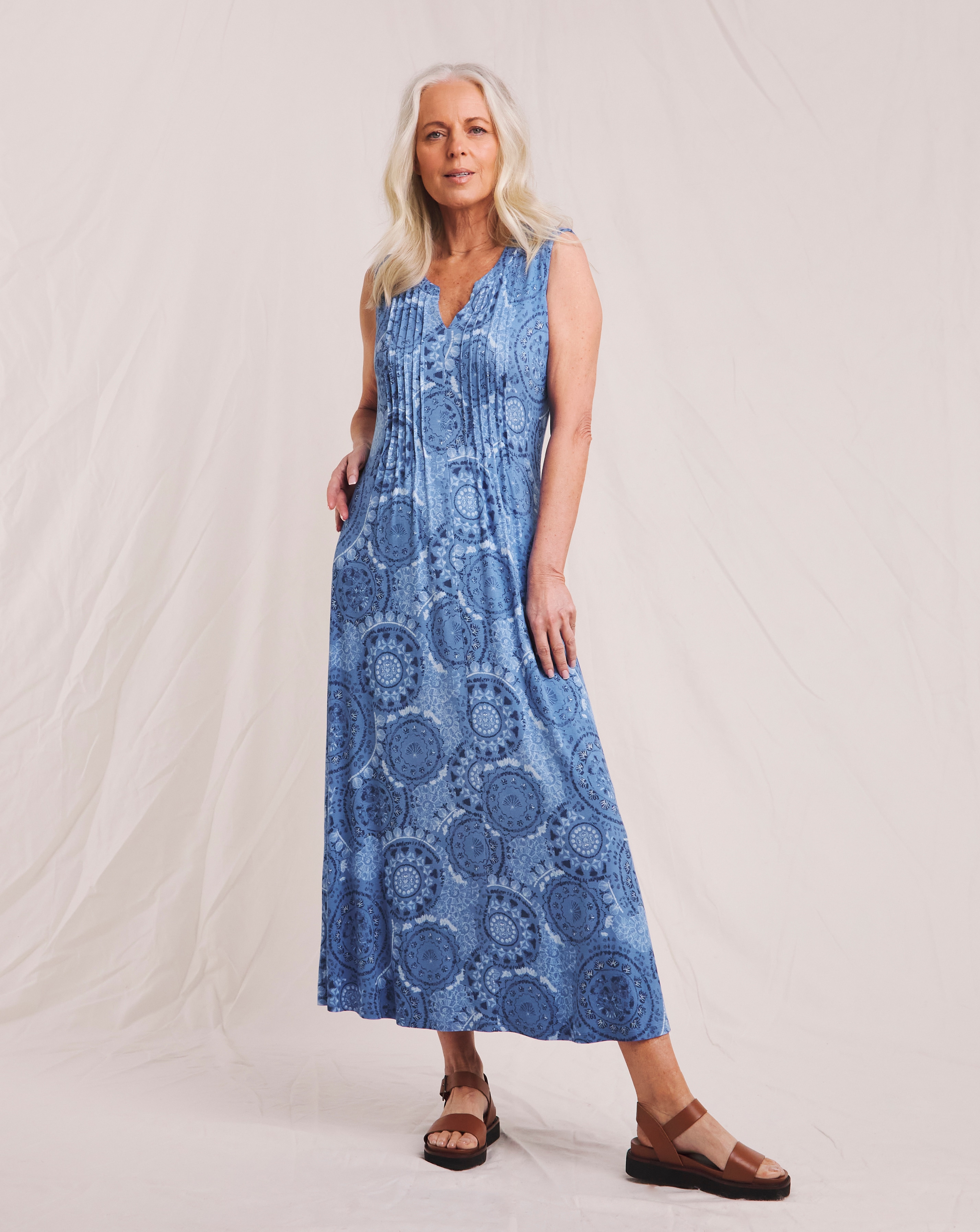 Julipa Pintuck Jersey Midi Dress