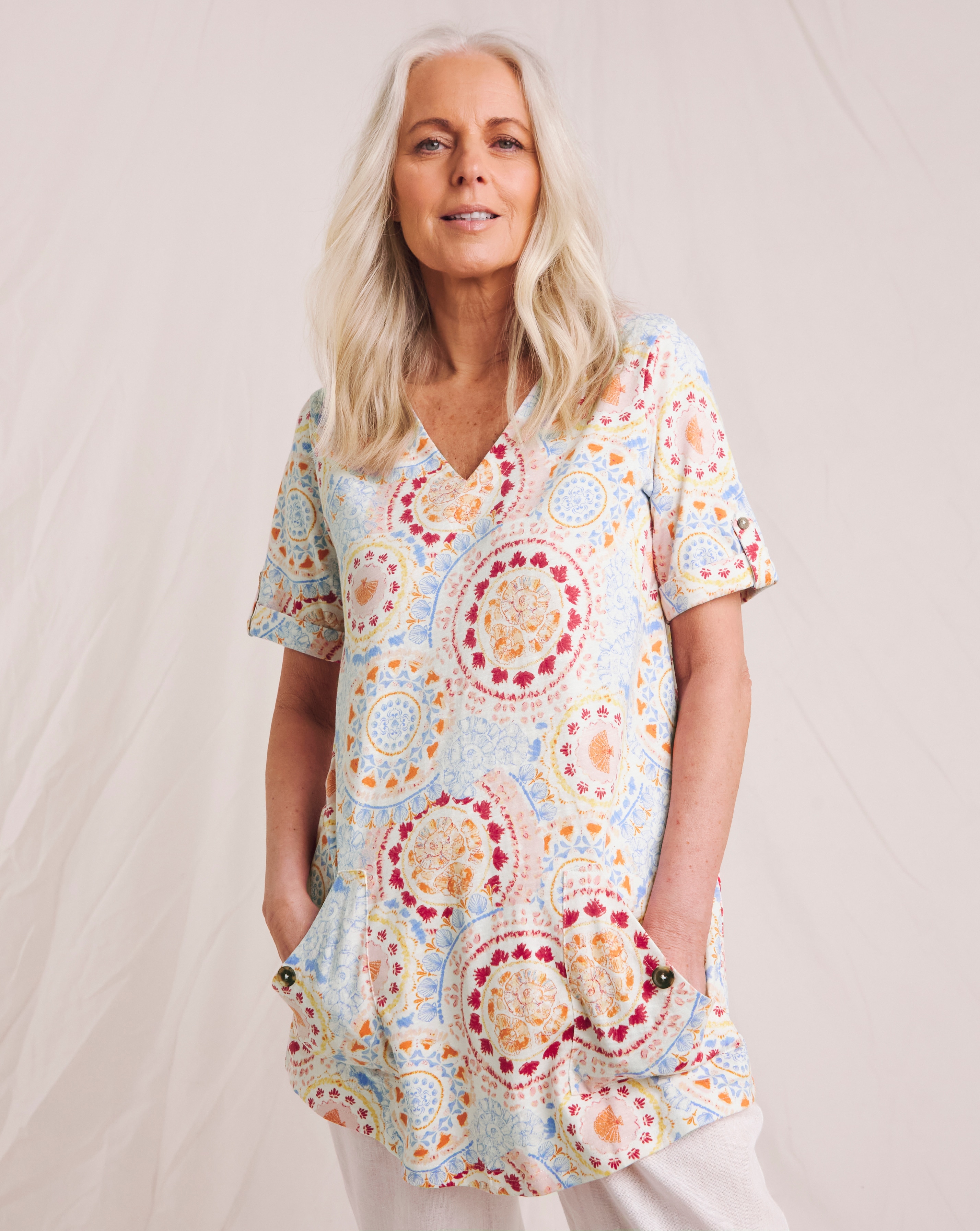 Julipa Pure Cotton Pocket Tunic