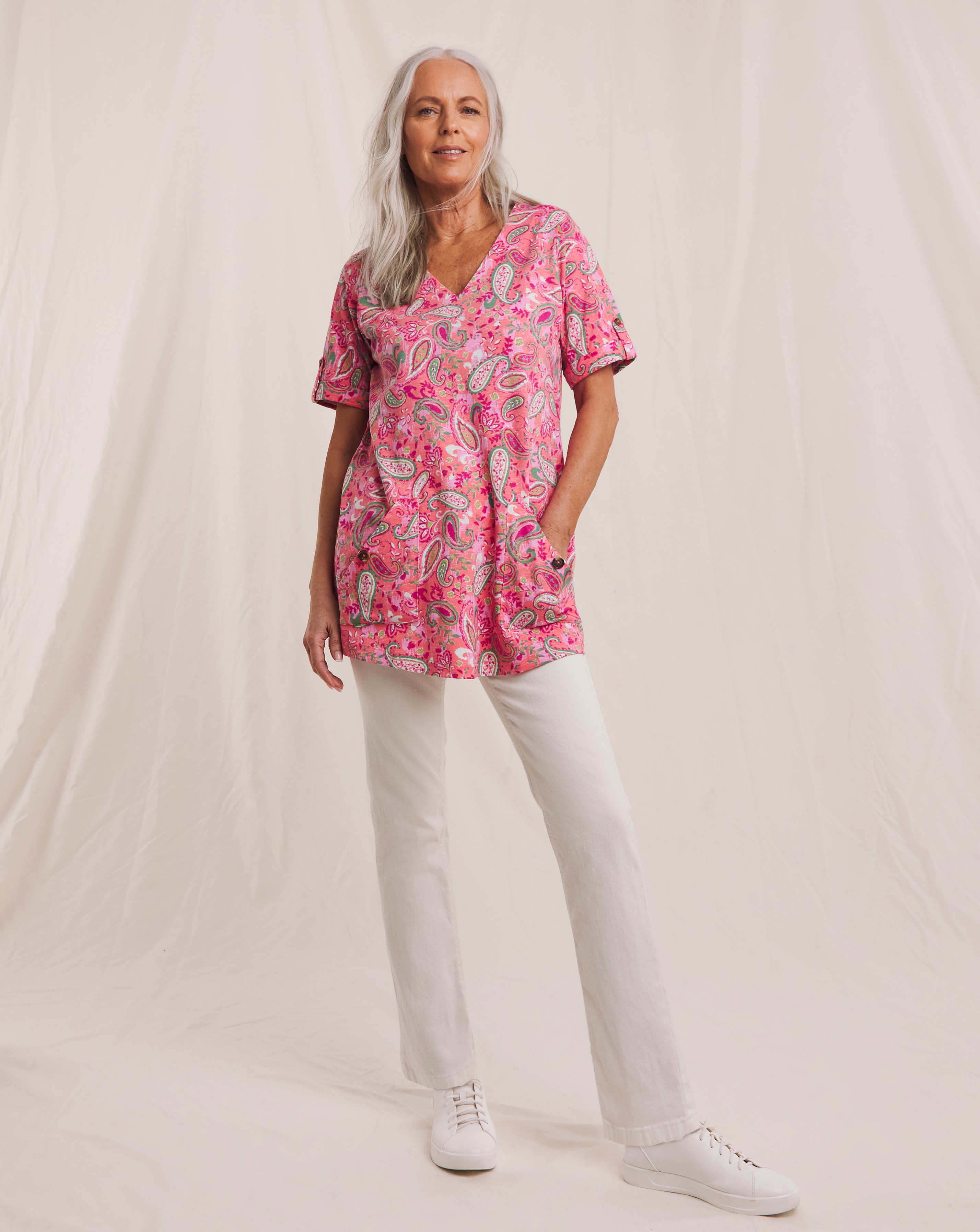 Julipa Pure Cotton Pocket Tunic
