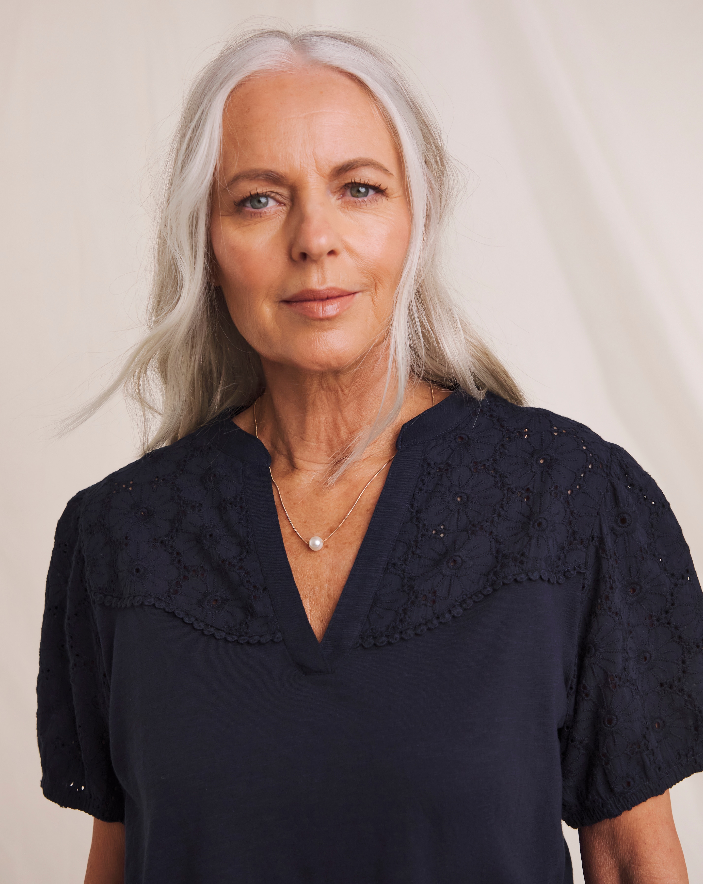 Julipa Pure Cotton Broderie Jersey Top