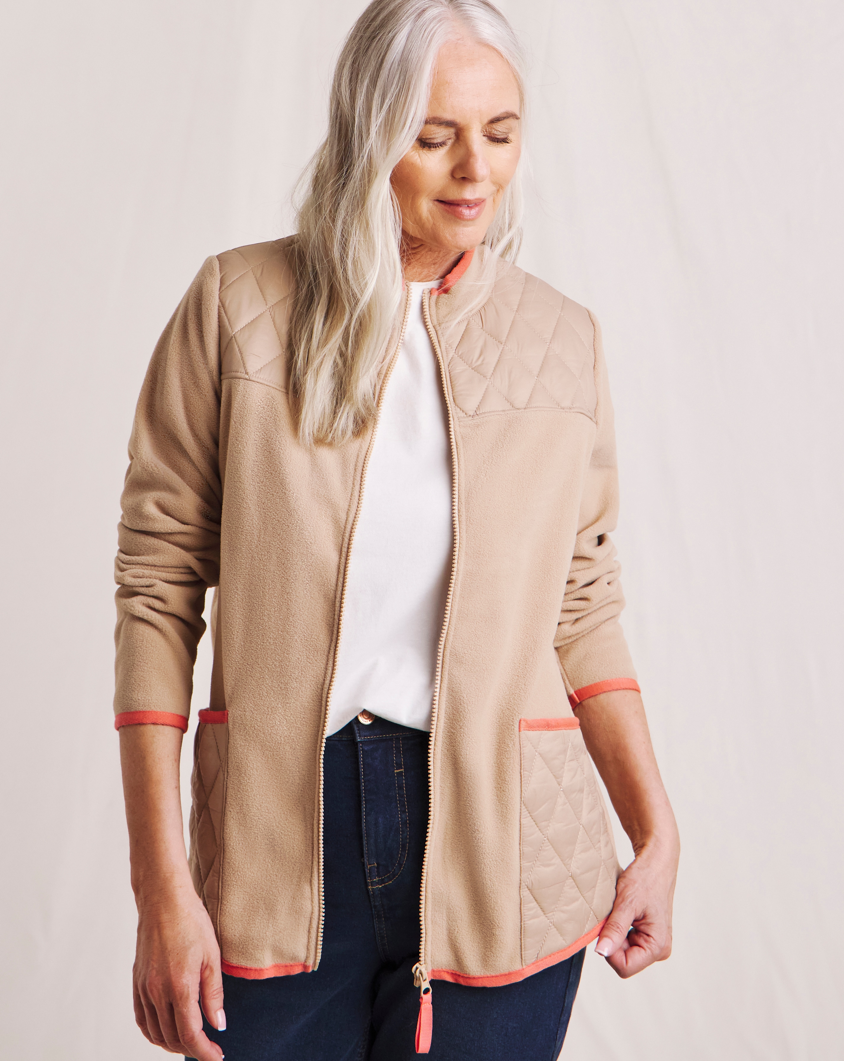 Julipa Zip Up Quilted Fleece