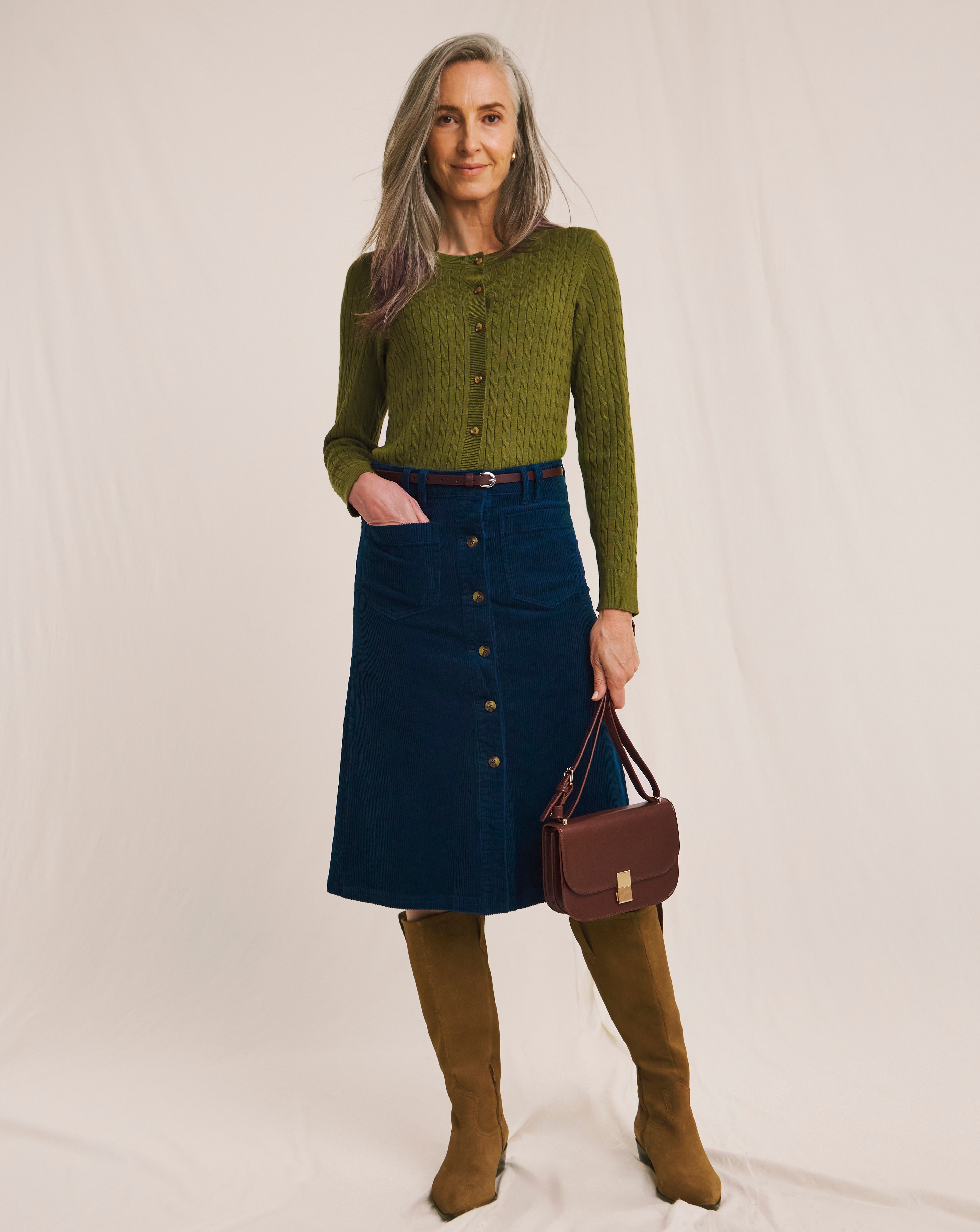 Julipa Pure Cotton Cord Skirt